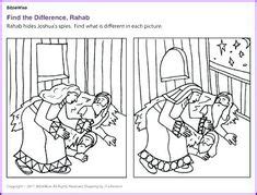 rahab coloring page coloring page  images  bible stories school