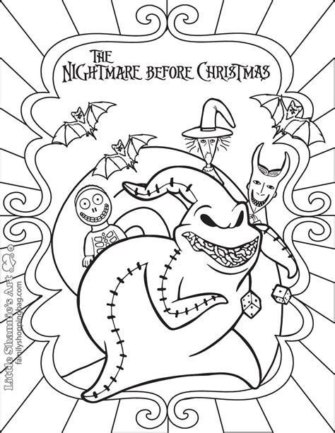 nightmare  christmas coloring page