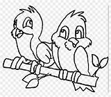 Birds Little Dicky Two Colouring Pages Clipart sketch template