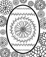 Egg Easter Printable Coloring Faberge Style sketch template