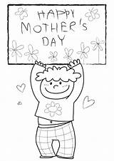 Coloring Mother Mothers Pages Drawing Kids Printable Colouring Occasions Holidays Special Color Fathers Dia Child Happy Sheets Drawings Blogthis Das sketch template