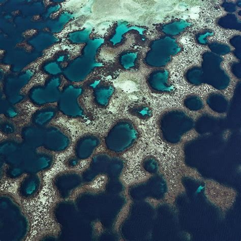 aerial view   coral reef   indian ocean  reef belongs   houtman abrolhos