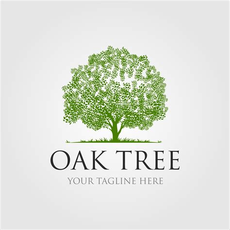 oak tree logo vector tree clipart