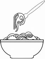 Spaghetti Coloring Pages Printable Food Categories sketch template