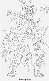 Naruto Bijuu Mode Lineart Deviantart Drawings Manga sketch template