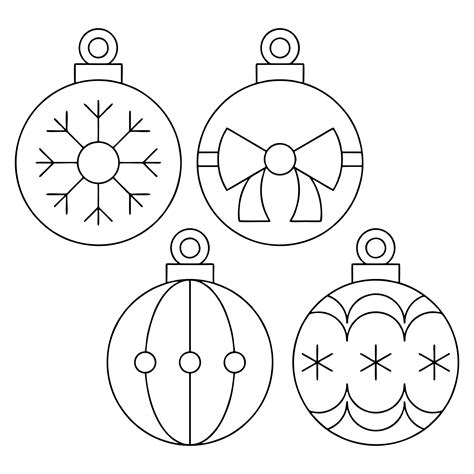 christmas ornament templates    printables printablee