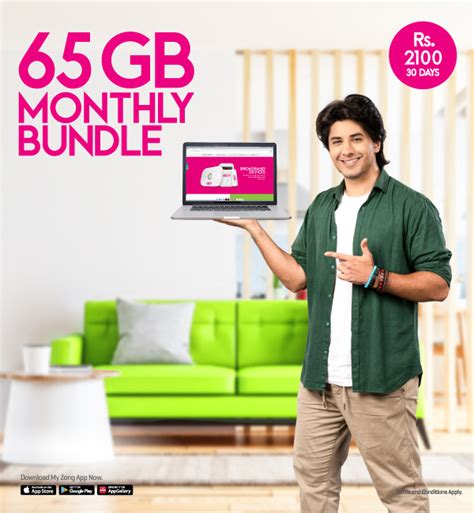 mbb monthly gb internet bundle zong  pakistan