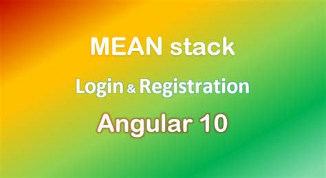 stack authentication login registration  angular