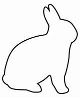 Outline Bunny Template Clip Clipart Rabbit Silhouette Clipartix Related sketch template