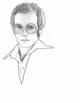 Elton John Drawing Drawings Pencil Sketch Sketches Tattoo Wall Fan Deviantart Cartoon Resolution Downloads sketch template