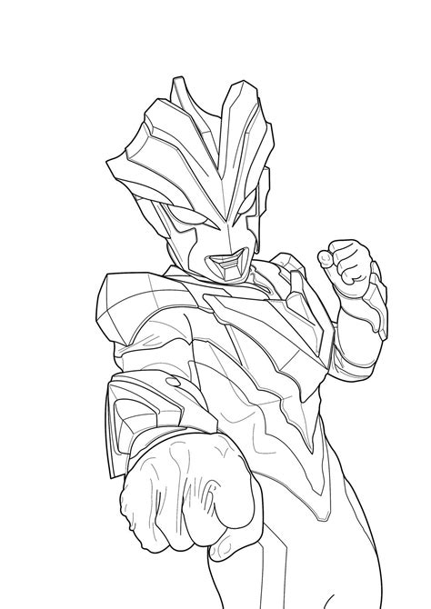ultraman coloring pages sketch coloring page