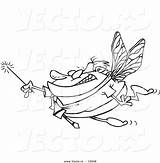 Wand Coloring Businessman Fairy sketch template