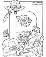 Coloring Pansy Flower Flowers Dover Language Publications Doverpublications Pages Inkspired Musings Colored Getcolorings Getdrawings Hairstyles2 sketch template
