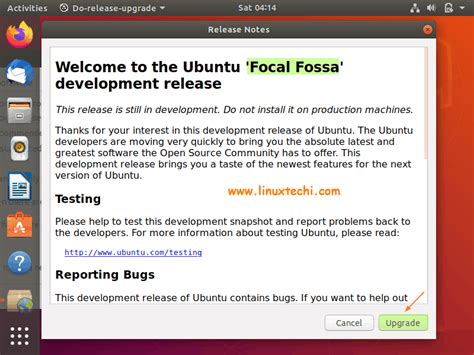 how to upgrade from ubuntu 18 04 lts to ubuntu 20 04 lts focal