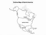 America North Map Printable Outline Pic sketch template