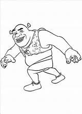 Shrek Coloring Characters Cartoon Pages Popular sketch template