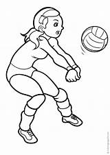 Voleibol Ausmalbilder Deportes Lentopallo sketch template