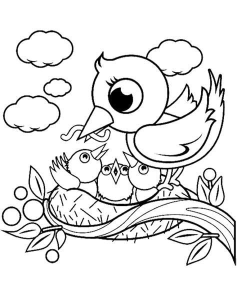 printable birds nest coloring page topcoloringpagesnet