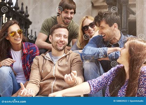 group  young people   good time stock photo image  enjoyment