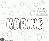 Karine Name Girl sketch template