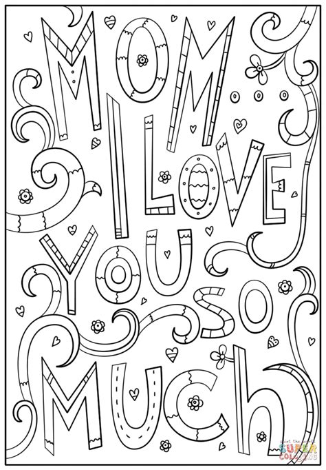 mom  love    coloring page  printable coloring pages