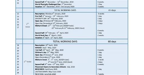 lagos state approved school calender   academic calendar httpsiftttyltmcp