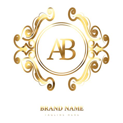 letter ab logo concept   luxury brand logo ab logo royal logo