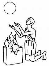 Sacrifice Coloring Abel Sheep Burn His Cain sketch template