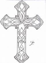 Cross Celtic Designs Tattoos Coloring Tattoo Crosses Drawing Pages Adult Tribal Irish Choose Board sketch template