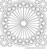 Window Rose Cathedral Coloring Drawing Strasbourg Notre Dame Pages Hunchback Mandala Print Book sketch template