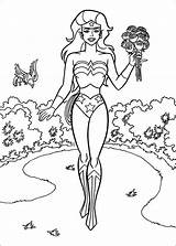 Wonder Woman Coloring Printable Pages Poster sketch template