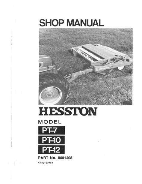 hesston pt pt  pt mower conditioner service manual farm manuals fast