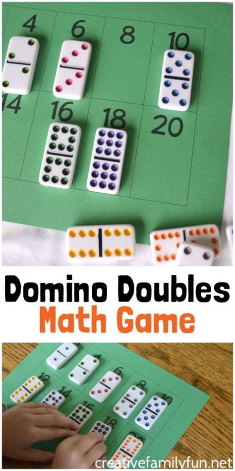 Domino Doubles Math Game Math Games Easy Math Games Dominoes Math Games
