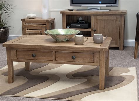 tilson solid rustic oak living room lounge furniture coffee table ebay