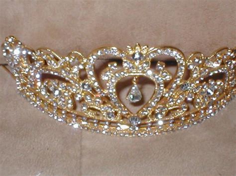 extraordinary gold rhinestone tiara crown  weddbook