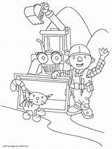 Coloring Builder Bob Sheets Pages Printable Boys sketch template