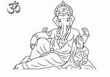 Hinduism Ganesh Ji sketch template