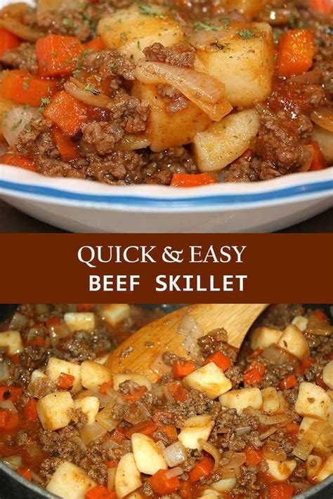 quick easy beef skillet recipe beef recipes easy quick ground beef