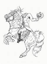 Headless Horseman sketch template
