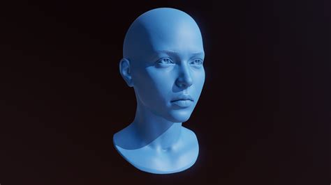 3d printable female head 9 buy royalty free 3d model by
