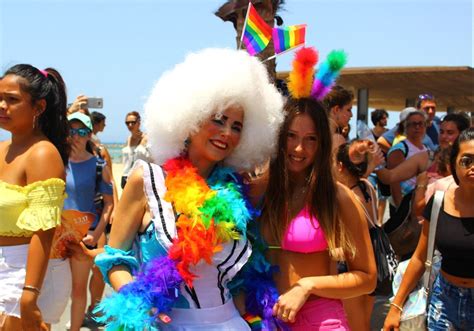 watch tens of thousands march in tel aviv lgbt pride