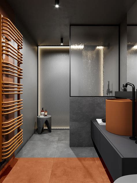 loft bathroom design cgi  behance