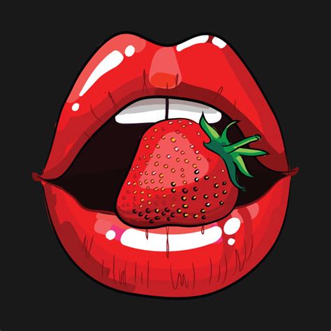 strawberry sexy woman red lips girl power feminism pin up lips t shirt teepublic