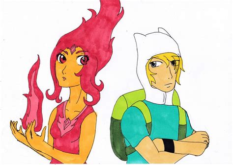 Flame Princess And Finn The Human Adventure Time By Dust Blink On