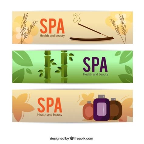 vector spa banners