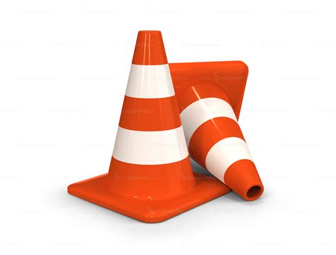 traffic cones isolated backgroundsy