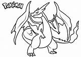 Charizard Pokémon Malvorlagen Fliegendes Großen Flügeln sketch template