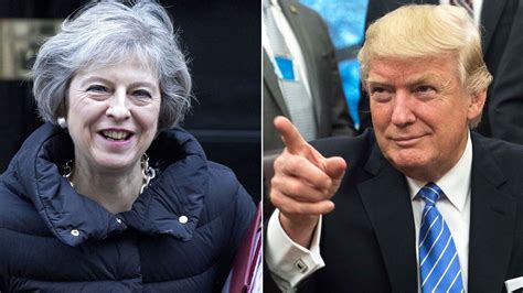 theresa   opposites attract   meeting  trump