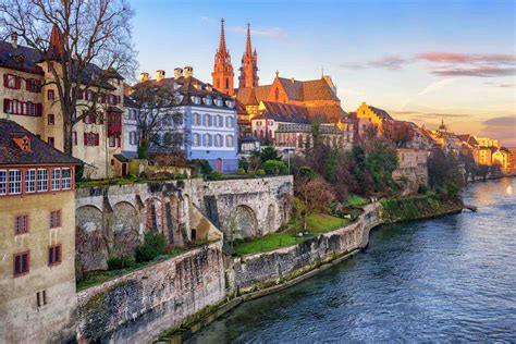 town  basel  munster cathedral switzerland travel  path