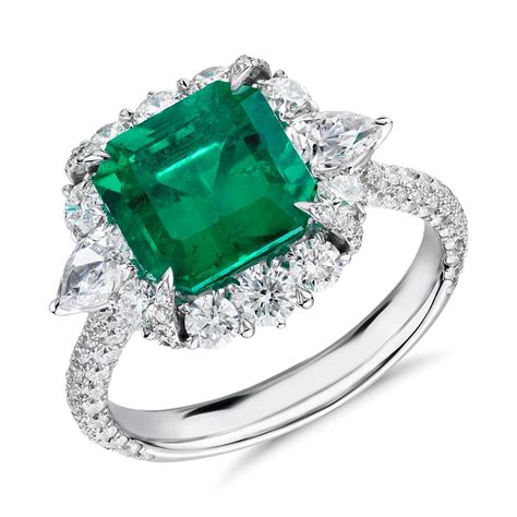 emerald cut emerald engagement rings